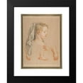 thumbnail image 2 of Charles De La Fosse 14x18 Black Modern Framed Museum Art Print Titled - Head of a Young Girl and Studies of Hands and of Her Right Foot, 2 of 5