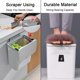thumbnail image 4 of Contenedor de abono de cocina para encimera o debajo del fregadero, bote de basura pequeño colgante con tapa para cubo de abono montable en armario, blanco, 4 of 5