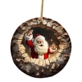 thumbnail image 2 of Break Through Santa Christmas Ornament Christmas Oranment Xmas Tree Decoration Fun 2024 Christmas Ornament, 2 of 9