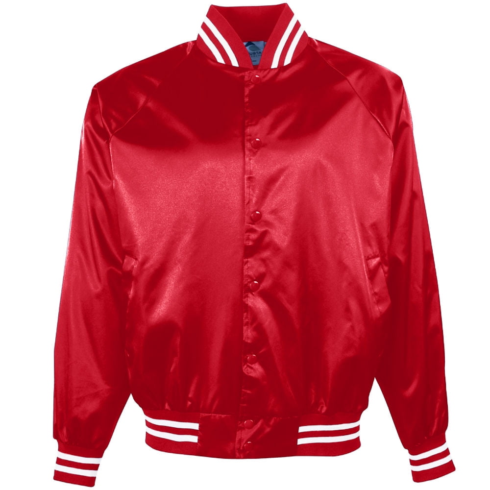Augusta Sportswear Augusta Satin Baseball Jacket/striped Trimyouth