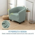thumbnail image 6 of AIGIA Club Chair Slipcover Stretch Soft Jacquard Tub Chair Cover Round Barrel Chair Covers Non Slip Armchair Covers, 6 of 10
