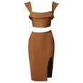 thumbnail image 6 of Square Neck Cropped Top and Slit Zip-Back Skirt Set, 6 of 6