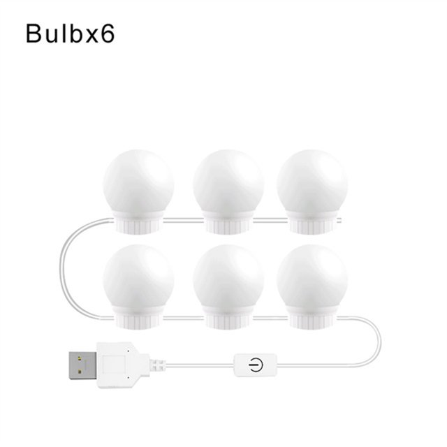 LED Makeup Mirror Lamp Bulb Makeup Lights USB Wall Light 2/6/10/14pcs Dimmable Dressing Table Lighting Lamp ,Widely Use