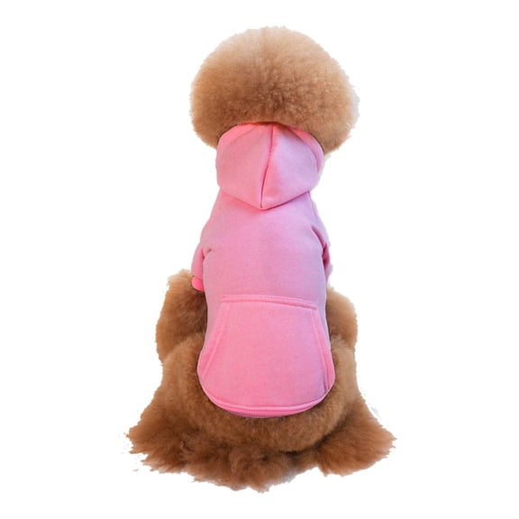 dgysar Pet Dog Hoodie Soft Cotton Fleece Sweatshirt with Hood Warm Puppy Clothes Pullover for Small Medium Dogs Cats Daily Wear Pink M