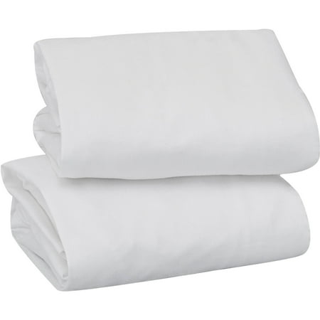 Garanimals Cotton White Crib Sheets, 2 Pack