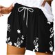 thumbnail image 1 of Mujeres Pantalones Cortos Ilustración de Verano Casual Encaje Hasta el Bolsillo Elástico, Pantalones Cortos Casuales para el Día Y el Ocio, 1 of 5