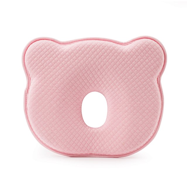 Almohada de bebé para recién nacido Prevención de cabeza plana Cómoda almohada moldeadora de cabeza MABOTO Rosa