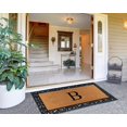 thumbnail image 6 of A1 Home Collections Rubber and Coir Paisley Border Heavy Duty Non-Slip Durable Double Door Monogrammed B Doormat 30"X60", Black, 6 of 7