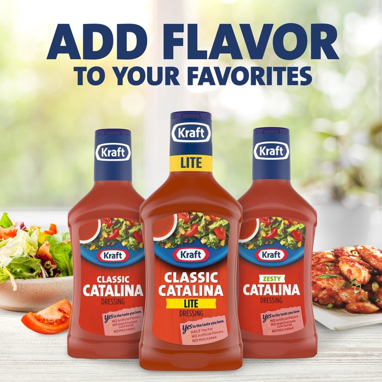 kraft classic catalina salad dressing 16 fl oz bottle Amazon.com : Kraft Classic LITE Catalina Dressing (Pack of 2) 16 oz Bottles : Grocery & Gourmet Food