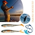 thumbnail image 3 of 2Pcs 31g/12.5cm Soft Lures Artificial Bait Bright Color Soft Flexible Bite-Resistant Realistic Looking T Tail Fishing Lure Swimbaits, 3 of 8