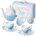 thumbnail image 1 of Juego de Té de Porcelana Gigante Frijol Azul Degradado para Niños, 1 of 7
