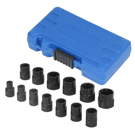 

Gupbes Impact Nut Bolt Extraction Tool Set Impact Nut Bolt Remover Set Extraction Tool Rusted Damaged Stripped Extractor Socket Kit