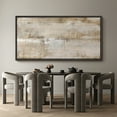 thumbnail image 6 of Large Framed Canvas Print Neutral Beige and White Textured with a Weathered LookWall Art Decorative Ready to Hang Painting for Living room Bedroom 60x30 inches Black Frame, 6 of 9
