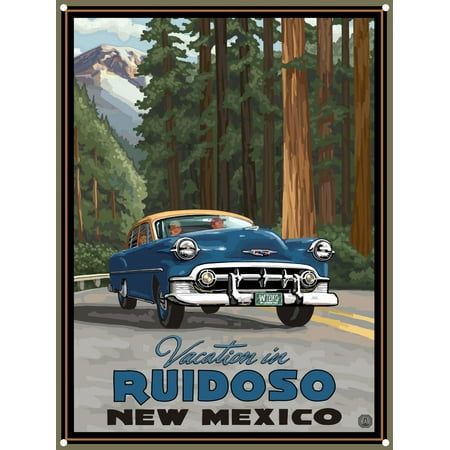Ruidoso New Mexico Road Trip Woods Metal Art Print by Paul A. Lanquist (9