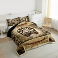 thumbnail image 3 of jejeloiu Wild Bear Paws Bedding Comforter Set,Rustic Farmhouse Twin Comforter Sets,Brown Bohemian Aztec Bedding Set For Boys Kids,Ultra Soft Home Decor Reversible,2-Piece, 3 of 8