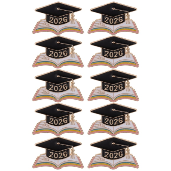 SHOWERORO 10Ud Pines Para Graduación En Aleación De Zinc Con Simbólico De Gorro Y