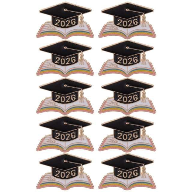 SHOWERORO 10Ud Pines Para Graduación En Aleación De Zinc Con Simbólico De Gorro Y
