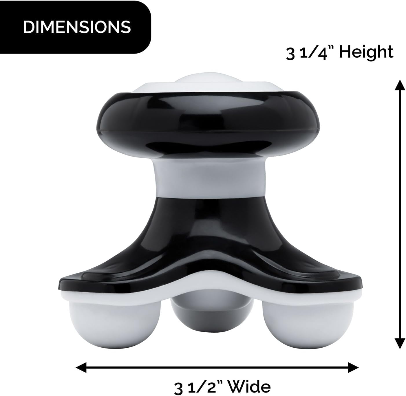 Neck Head Scalp Body Massager - Vibrating Portable Hand Held Battery or USB Cable (Included) For a Personal Massage for Men Women While Working in Office, Relaxing In Bed, At Home, Car (Black)