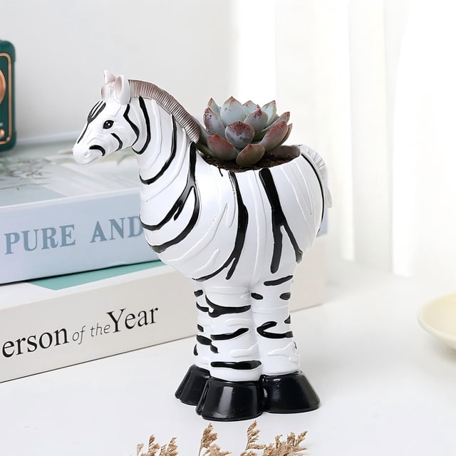 Hbdhejl High Foot Pattern Planter For Home Décor Unique Fawn Flower Pot Shelf Decoration Craft Perfect For Stylish Interiors