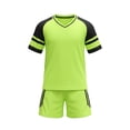 thumbnail image 2 of Piuwrlz Boys Football Athletic Sets T-Shirt and Shorts Outfit Sets Green Size 2 T, 2 of 8