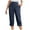 Blue, variant on Wide Leg Linen Pants for Women Capris Breathable Stylish Relaxed Fit Wide Leg Slacks Pants Elastic Stretch Mid Rise Palazzo Pants Solid Pleated with Pockets Sweatpants Sports Clubs Gray