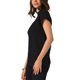 thumbnail image 4 of Suéter sin mangas de cuello alto para mujer Inspire Chic, suéter de punto casual, color negro, 4 of 6