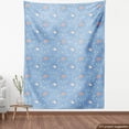 thumbnail image 4 of Winter Fabric by the Yard Upholstery, Pattern of Christmas Angels in Cartoon Style Snowflakes and Flowers Pattern, Decorative Fabric for DIY and Home Accents, Multicolor by Ambesonne, 4 of 5