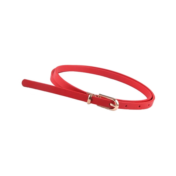 Correas de moda Sonducket Cinturón PU Ajustable Rojo