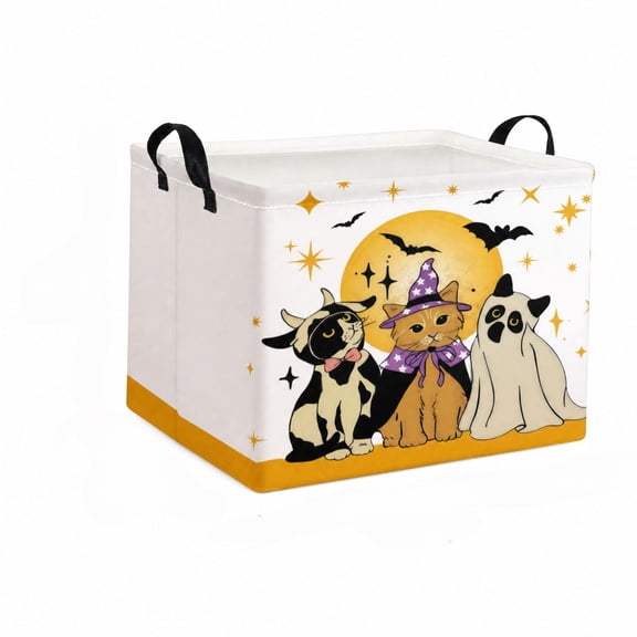 StlyGar Large Halloween Themed Candy Gift Boo Basket for Kids Baby Personalized Adults Storage Bin Fall Decor