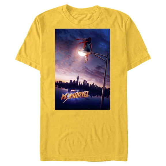 Marvel Ms. Marvel Series Poster - Short Sleeve Blended T-Shirt for Adults - Customized-Yellow