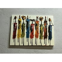 People Art Canvas, Ethnic Art, Oil Painting Print, African Printed, Masai Wall Art, Abstract Art, Retro Canvas, Canvas Wall Decor - Rolled Canvas