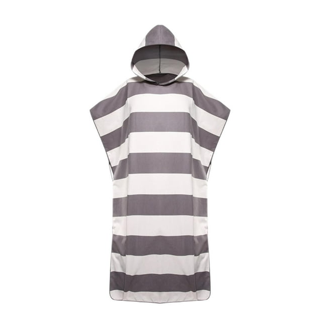 Poncho de Bain en Microfibre pour Changer de Combinaison de Surf, Taille, Gris