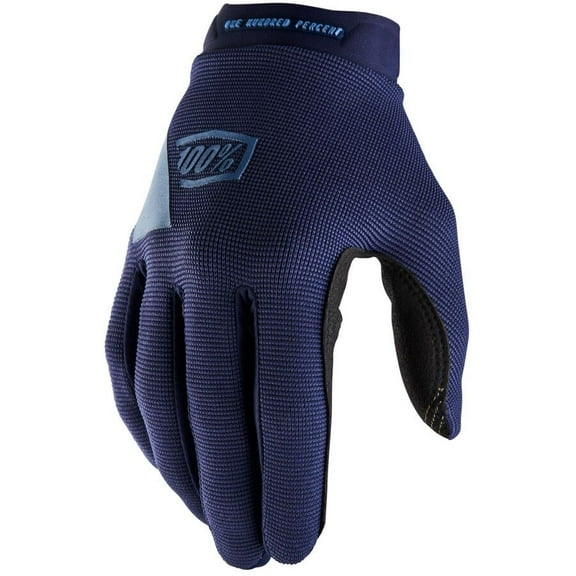 100% Ridecamp Gloves - Navy/Slate, Full Finger, Women's, Large