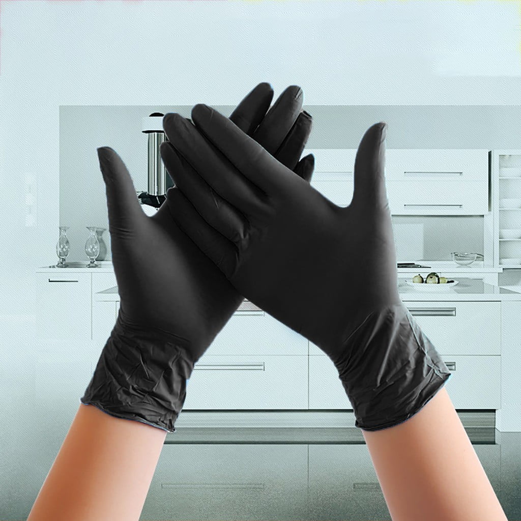 Disposable Black Latex Gloves 50-100pcs, Ideal for Ethiopia Ubuy