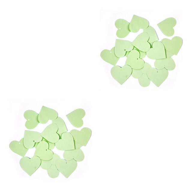 Yuarrent Guirnaldas de papel de 50 piezas, confeti de corazón, corte de papel, accesorios de ajuste de ambiente de , decoraciones de adorno de Verde Claro/130g 2Conjunto