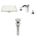 thumbnail image 1 of 18.25-in. W CUPC Rectangle Bathroom Undermount Sink Set In Biscuit - Chrome Hardware - Overflow Drain Incl. AI-13095, 1 of 9