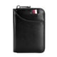 thumbnail image 1 of BRIGHTFUFU 1 billetera de cuero genuino con protección RFID, billetera antirrobo, monedero, monedero, bolsillo para monedas (negro), 1 of 7