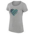thumbnail image 2 of Women's G-III 4Her by Carl Banks  Heather Gray Seattle Mariners Super-Slim Fit Lightweight Heart Graphic T-Shirt, 2 of 5