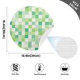 thumbnail image 2 of Ryvnso Green and White Geometric Lattice Round Plate Mats Dining Table Placemat Set of 4 for Holiday Decoration, 2 of 7