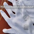 SANCNEE 12 Pairs Moisturizing Gloves, Soft White 100 Cotton Gloves for