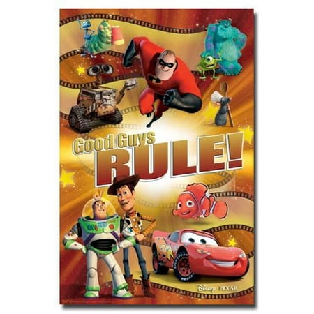 Best Of Pixar Movie (Good Guys Rule) Poster Print New (Best Pixel Art In Games)