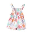 thumbnail image 3 of ESASSALY Toddler Baby Girl Overalls Rompers Floral Shorts with Pocket Suspender Pants Jumpsuit, 3 of 6