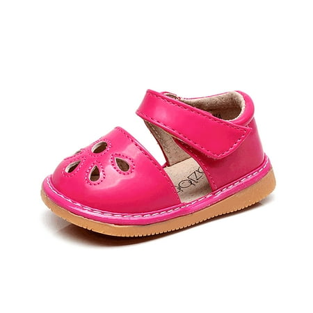 

Odema Toddler Sandals Squeaky Shoes Mary Jane Girl Flats