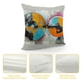 thumbnail image 4 of Orinice Geometric Abstract Art Graphic Decorative Cushion Throw Pillow Cover for Home Couch Living Room Bed Sofa - Zipper Closure, Printed on Both Sides, 1PC 22x22in, 4 of 5