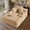 Beige (Plush Corduroy), variant on Ovios 67'' Oversized Chaise Lounge Chair Indoor Cloud Plush Corduroy Floor Sofa Bed Deep Seat No Assembly Couch with Cup Holders for Living Room, Black