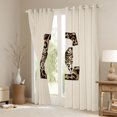 thumbnail image 3 of Erosebridal E Letter Monogrammed Black Out Curtains For Teens Adults,Girls Boys Vintage Cheetah Print Bow Curtains Pack of 2 (42x63 Each), 3 of 6