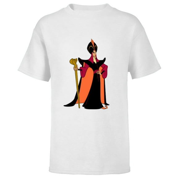 Disney Villains Aladdin Jafar - Short Sleeve T-Shirt for Kids - Customized-White