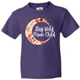 thumbnail image 3 of Inktastic Baby Stay Wild Moon Child Crescent Moon with Flowers Youth T-Shirt, 3 of 5