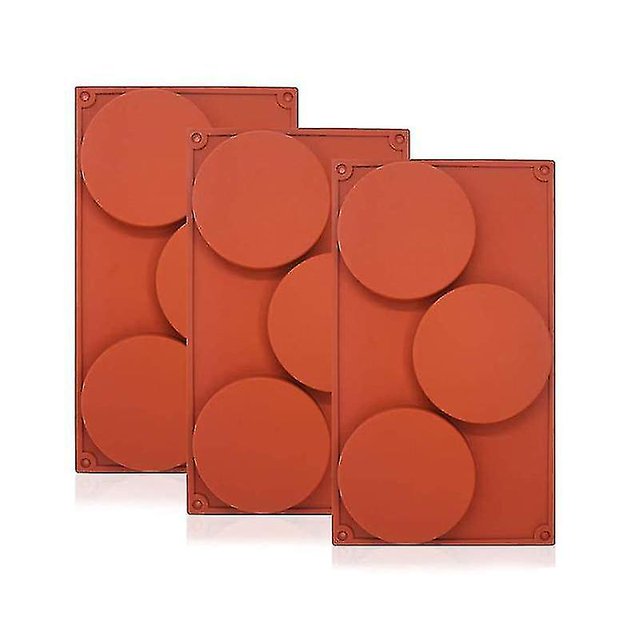 Juego De 3 Moldes Para Tartas De Silicona Redondos De 3 Cavidades -ayane