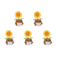 thumbnail image 1 of Plantas en Macetas Crochet Con Cartas Positivas Escritorio (girasol), 1 of 4